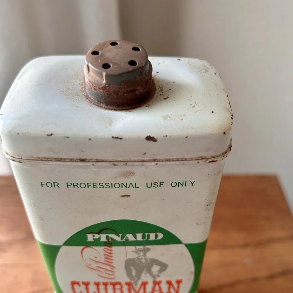 Clubman Pinaud Talc Tin 1962 Johnny Graham Glendale Barber Shop Dallas History
